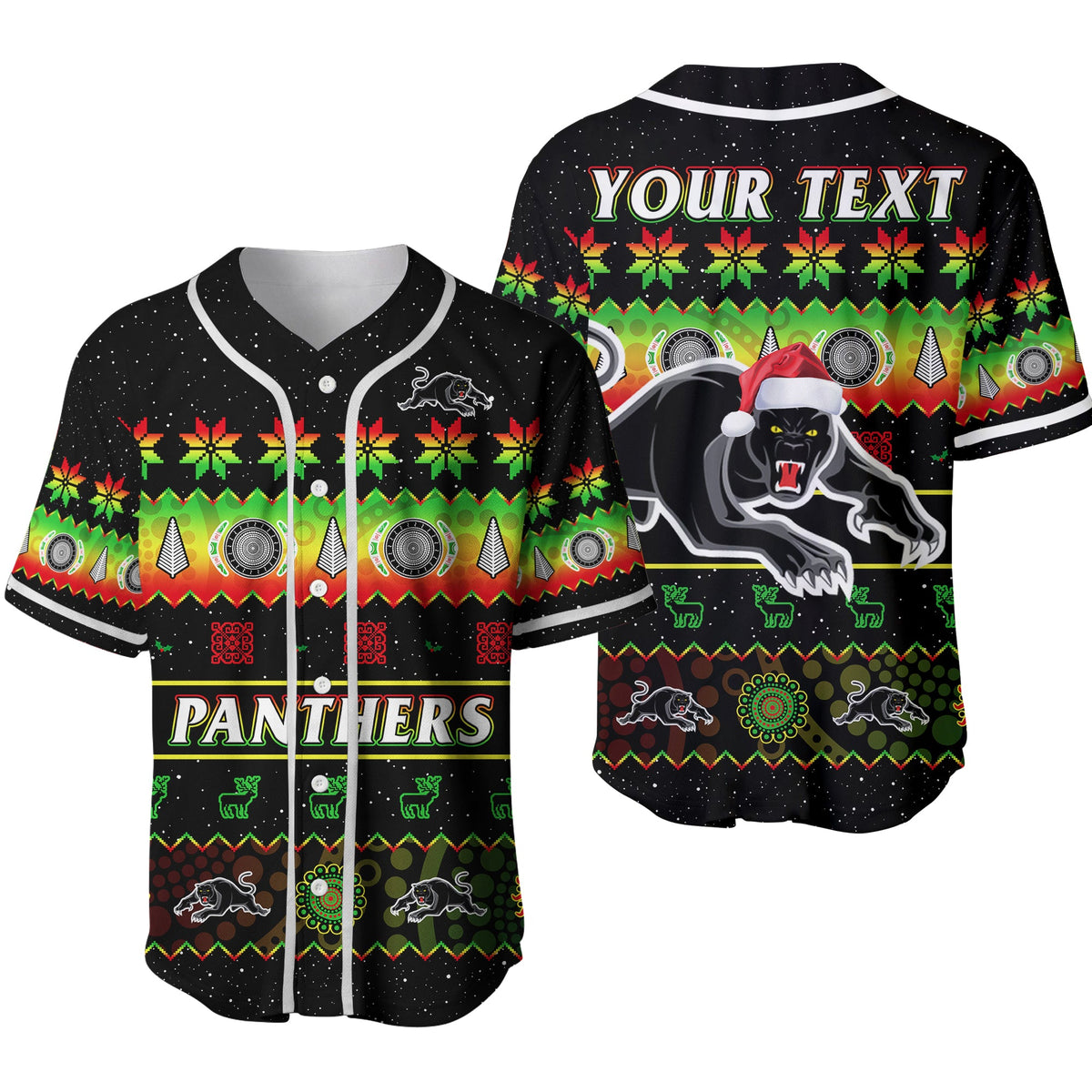 custom-personalised-penrith-panthers-christmas-baseball-jersey-the-riff-aboriginal-art-merry-xmas-ver02