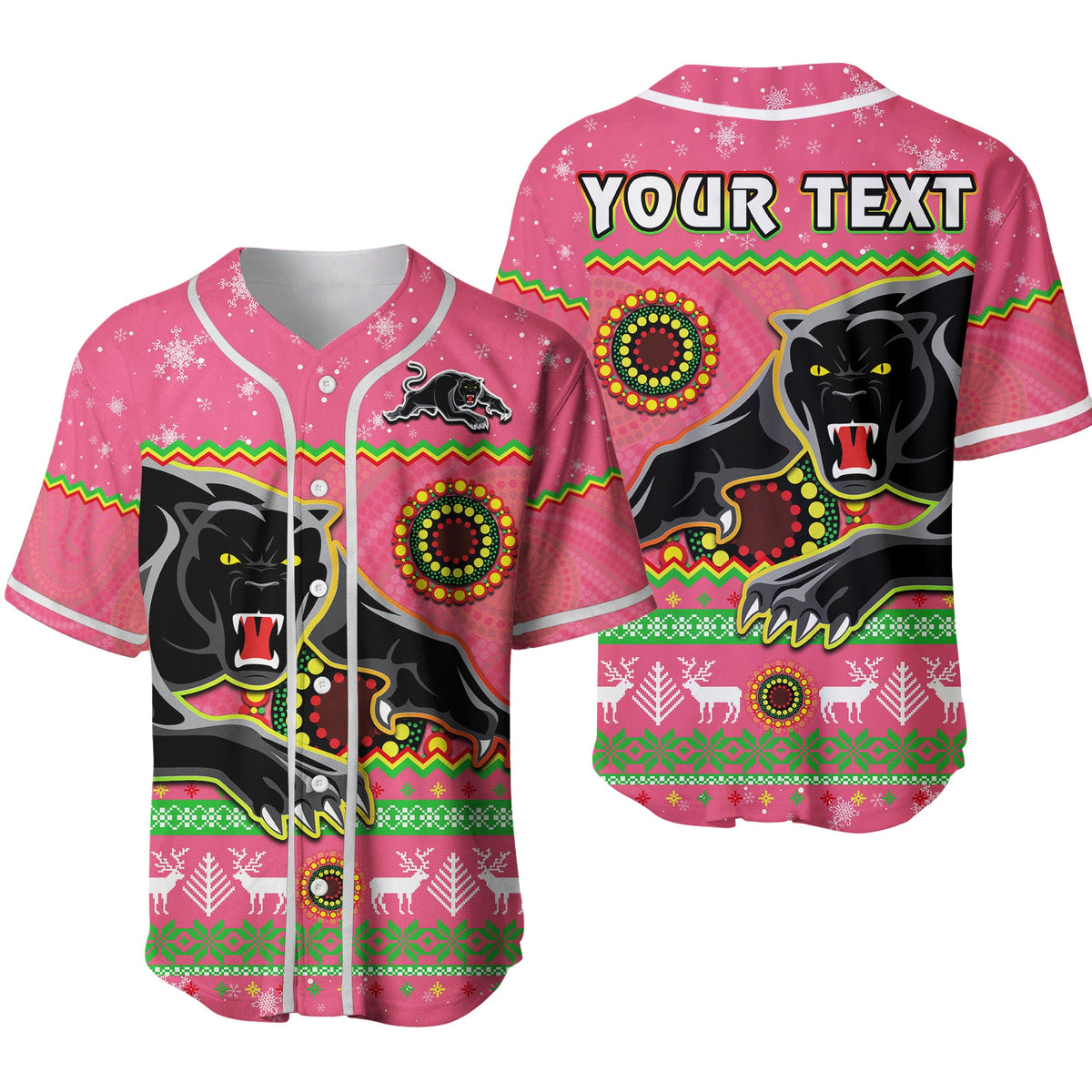 custom-personalised-panthers-christmas-baseball-jersey-aboriginal-pattern-penrith-pink-version-2