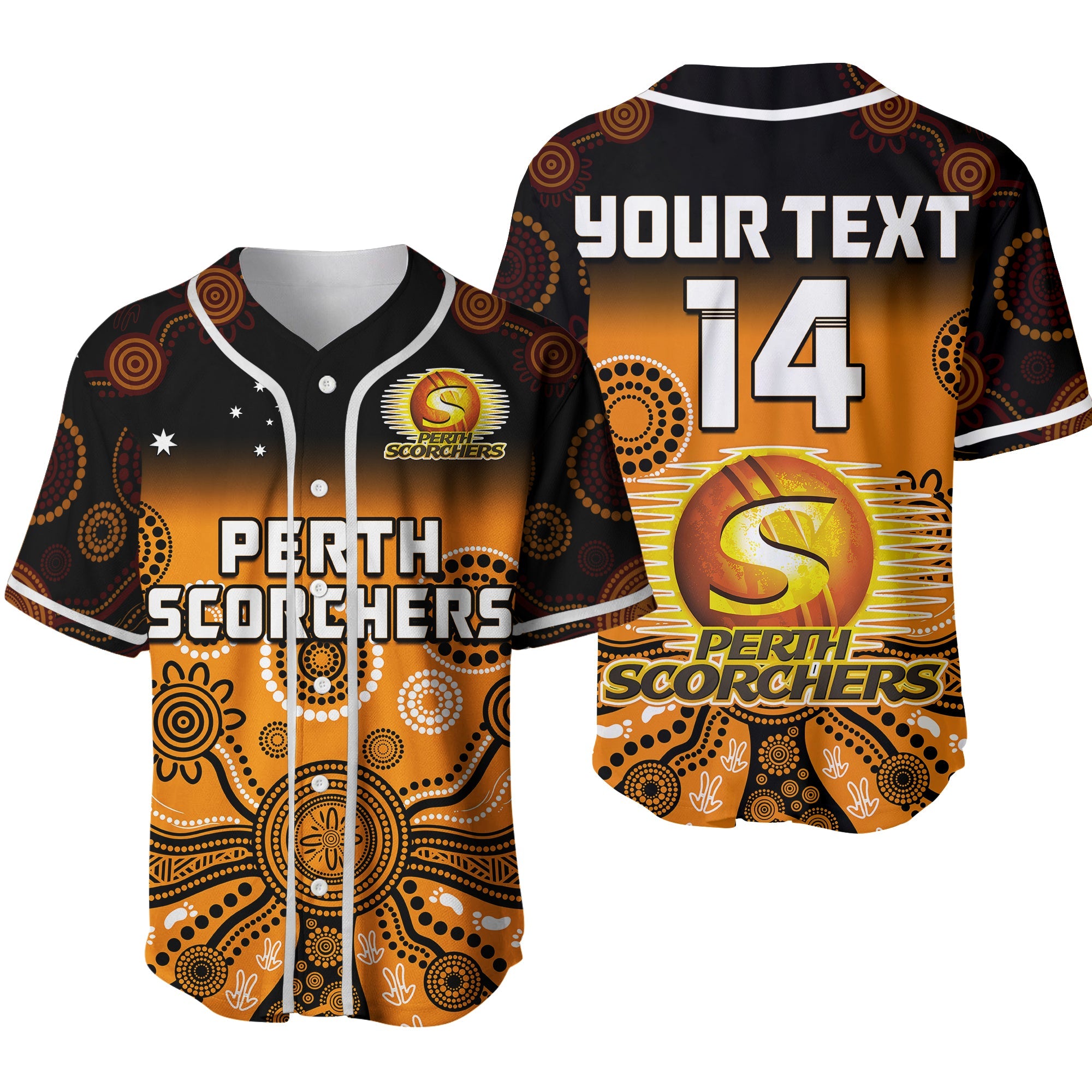 custom-text-and-number-perth-scorchers-baseball-jersey-gradient-aboriginal-dot-painting-ver02