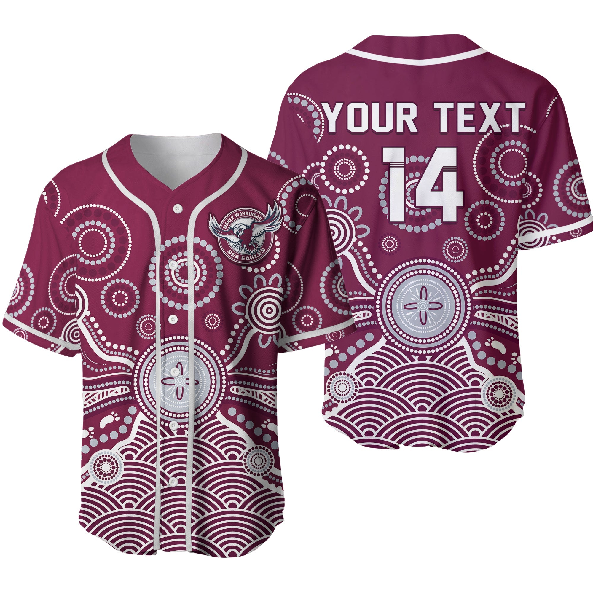 custom-text-and-number-sea-eagles-baseball-jersey-manly-warringah-1946-indigenous-painting-ver02