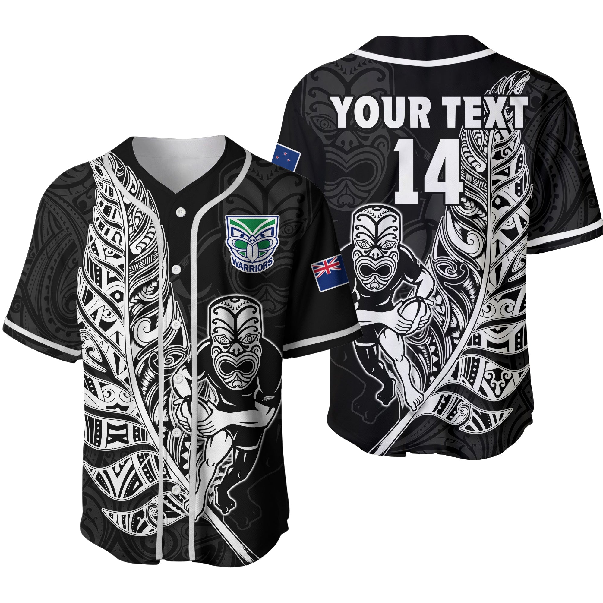 custom-text-and-number-new-zealand-tiki-rugby-baseball-jersey-nz-warriors-fern-maori-style-ver02