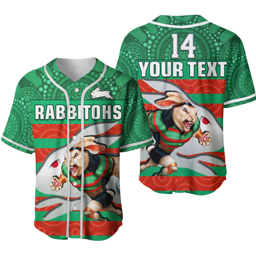 custom-text-and-number-rabbitohs-rugby-baseball-jersey-aboriginal-dot-painting-glory-glory-sporty-style-2