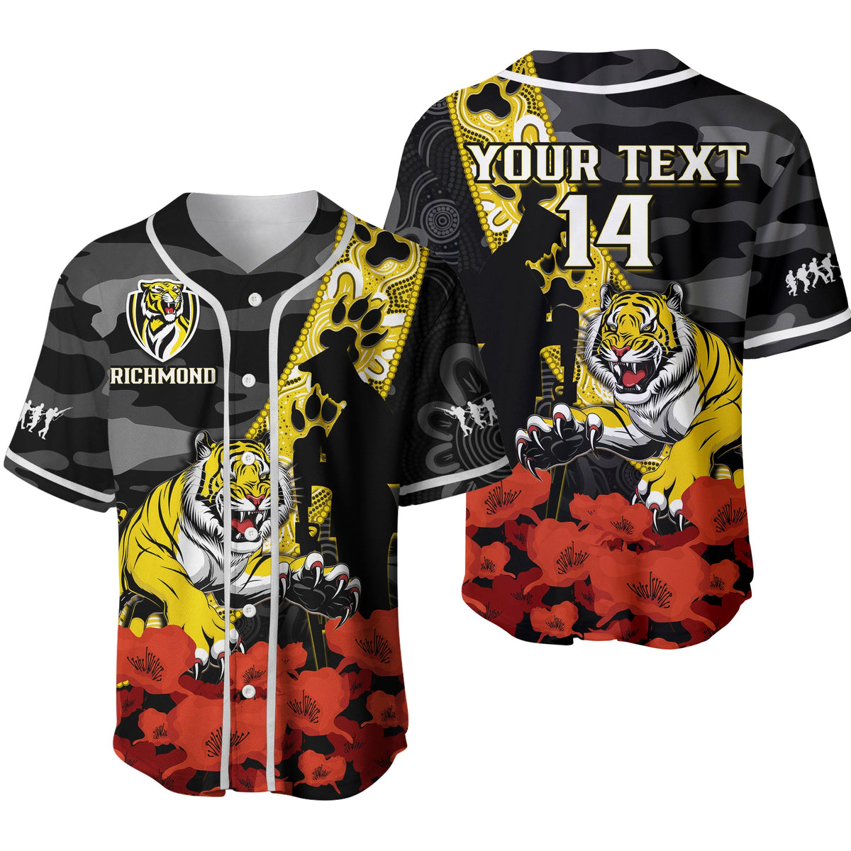 custom-text-and-number-richmond-football-anzac-2023-baseball-jersey-tigers-aboriginal-mix-poppy-camouflage-ver02