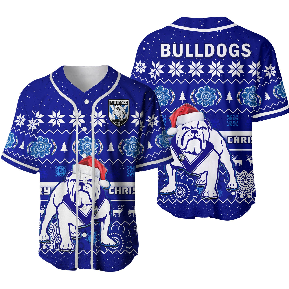 bulldogs-rugby-christmas-baseball-jersey-berries-merry-xmas-aboriginal-art