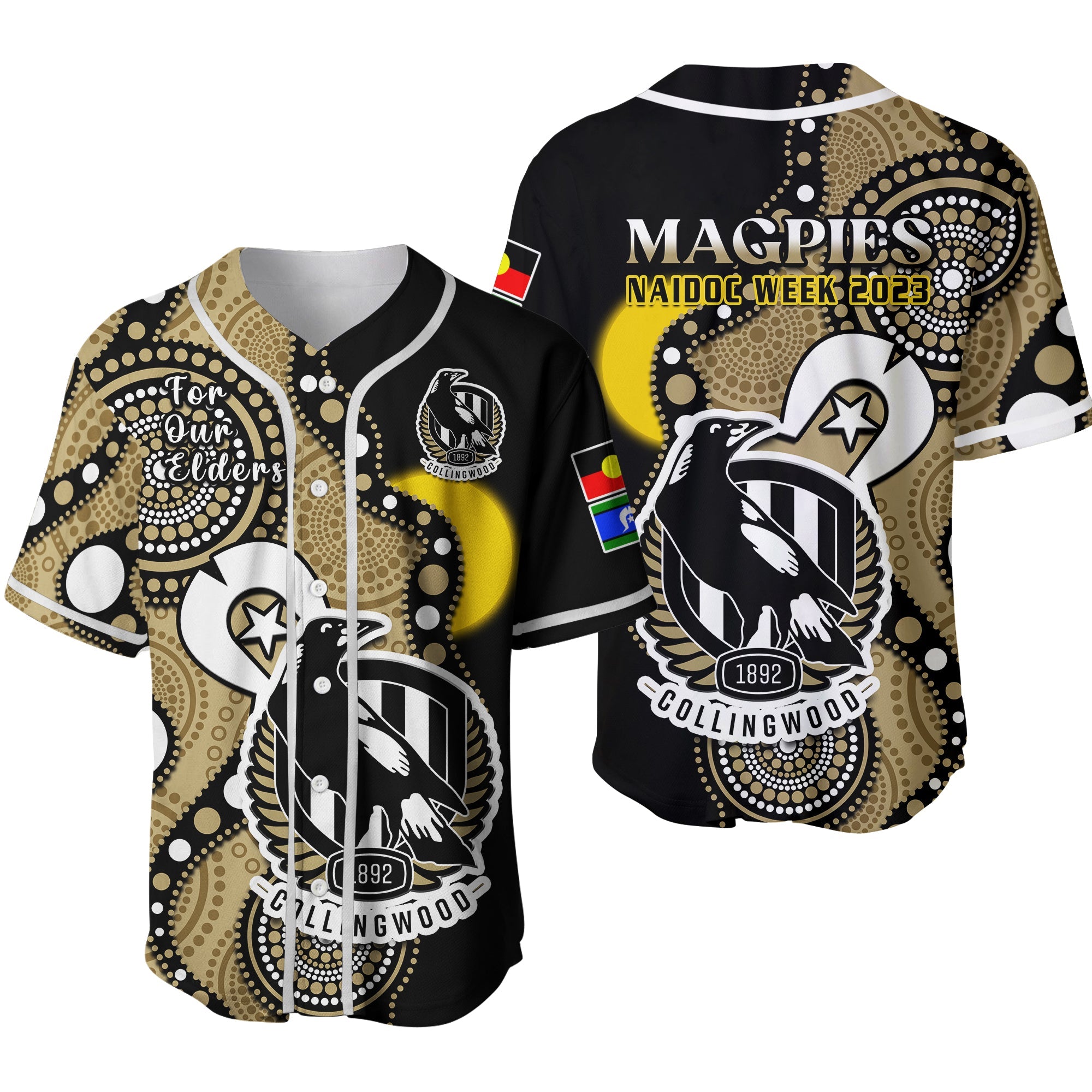 collingwood-football-naidoc-2023-baseball-jersey-magpies-for-our-elders-indigenous-art-ver02