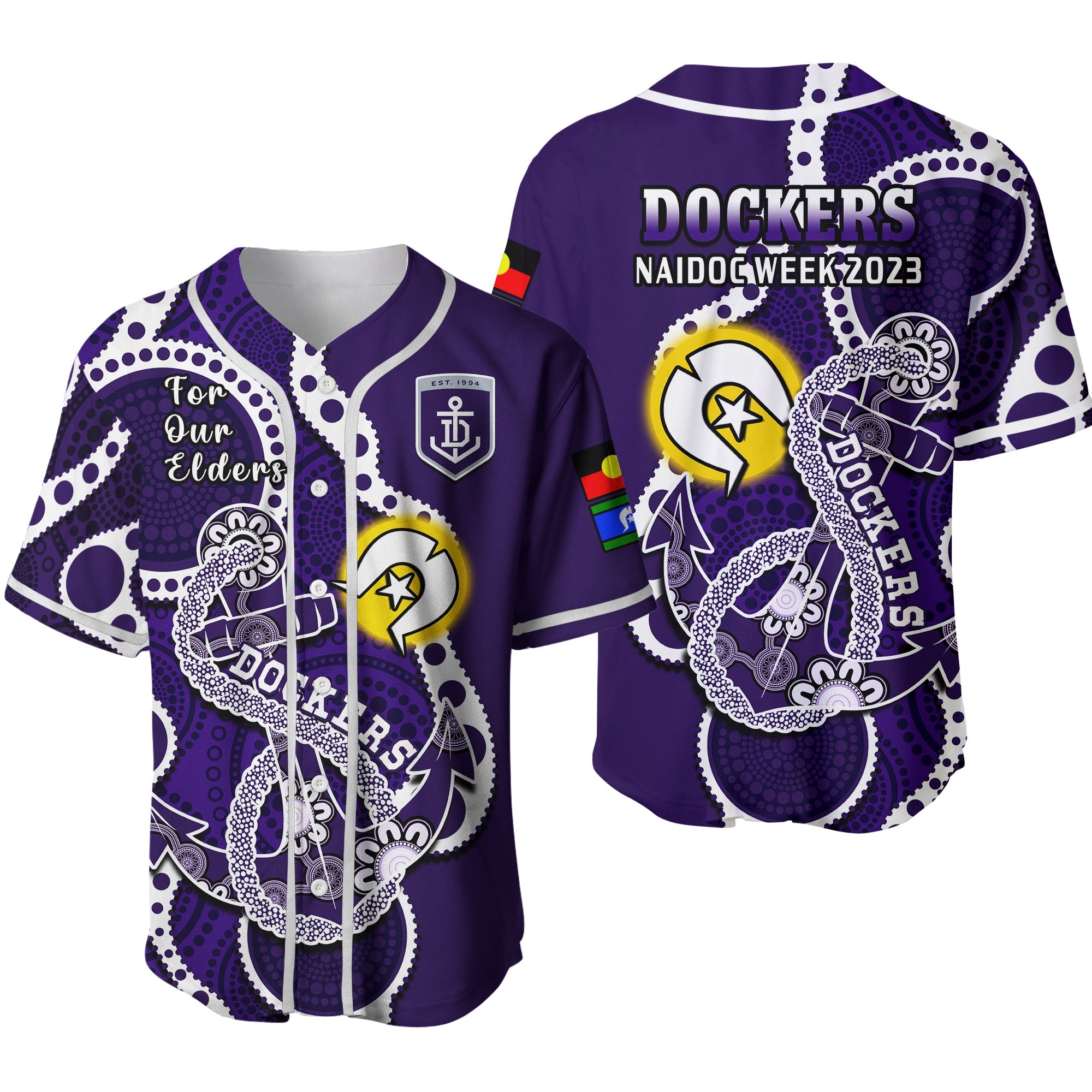 fremantle-football-naidoc-2023-baseball-jersey-dockers-for-our-elders-indigenous-art-ver02