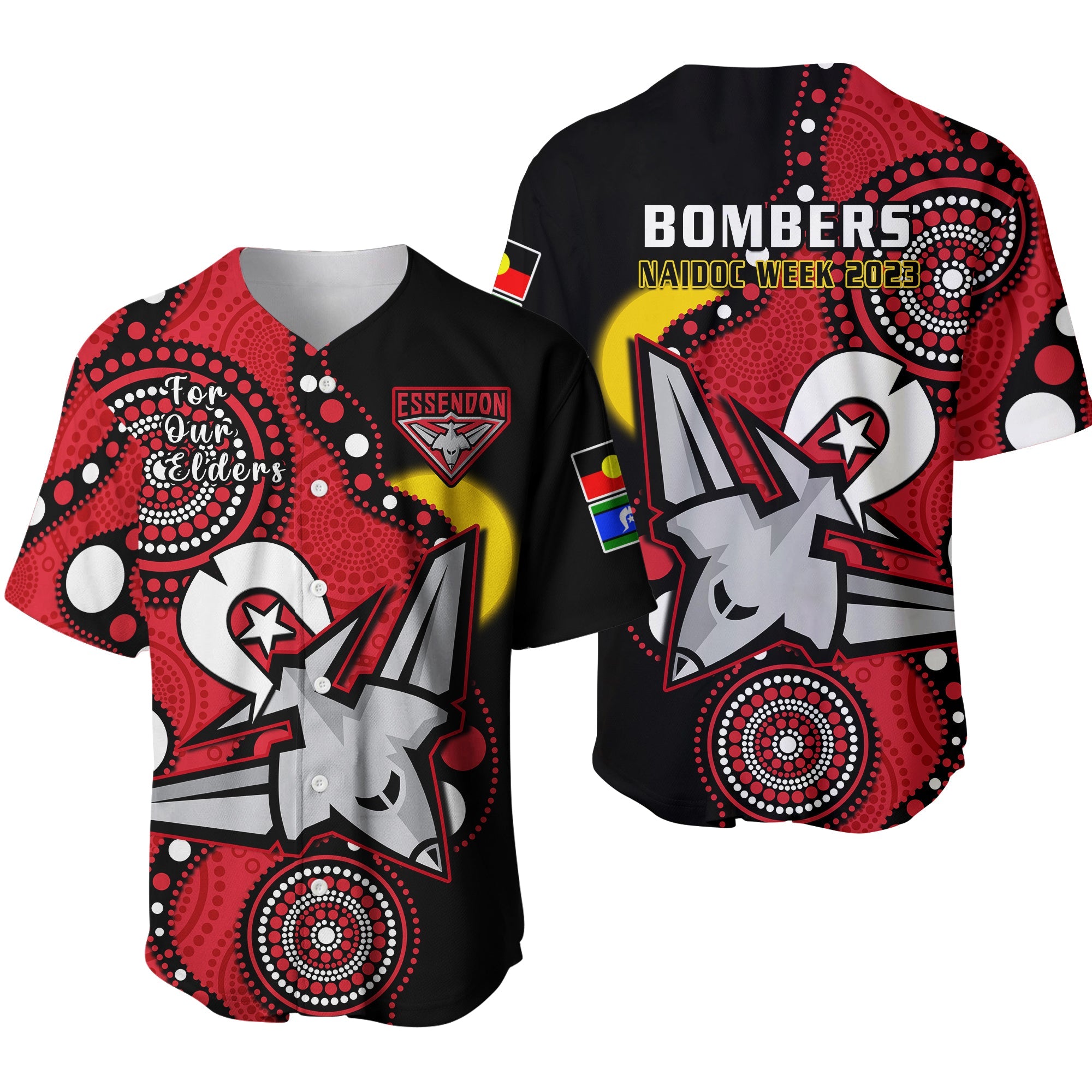 essendon-football-naidoc-2023-baseball-jersey-bombers-for-our-elders-indigenous-art-ver01