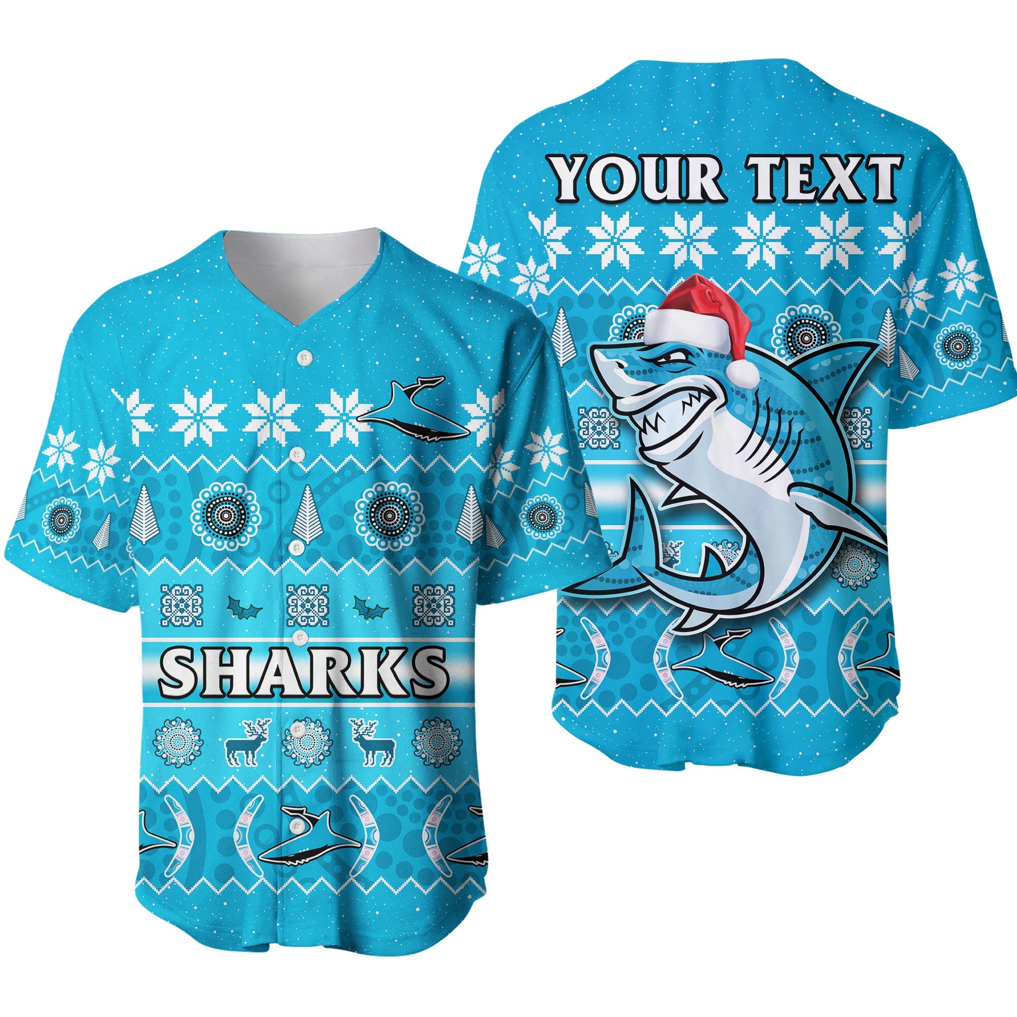 custom-personalised-sharks-christmas-baseball-jersey-cronulla-sutherland-aboriginal-art-merry-xmas