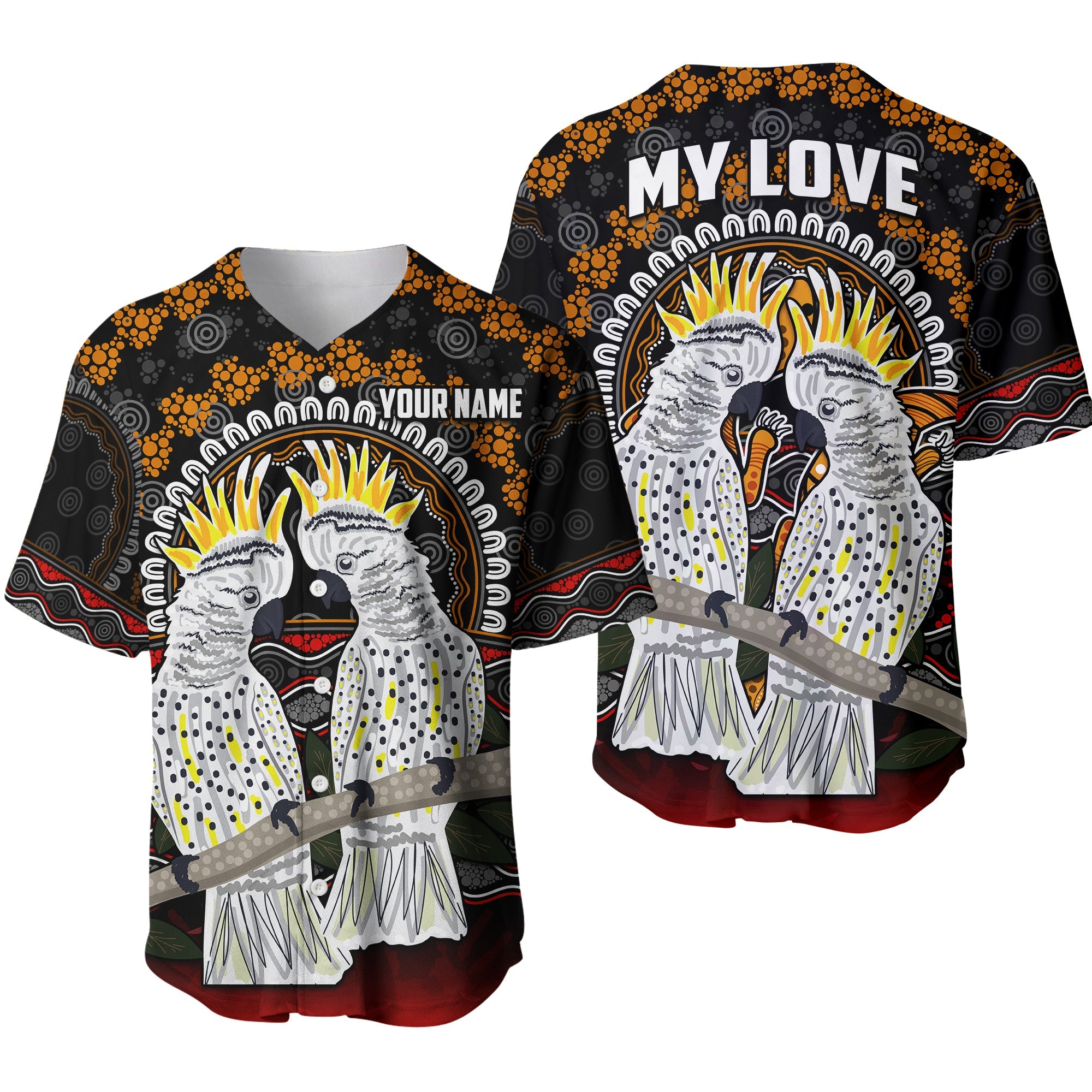 custom-personalised-australia-valentine-baseball-jersey-aboriginal-couple-cockatoos-my-love