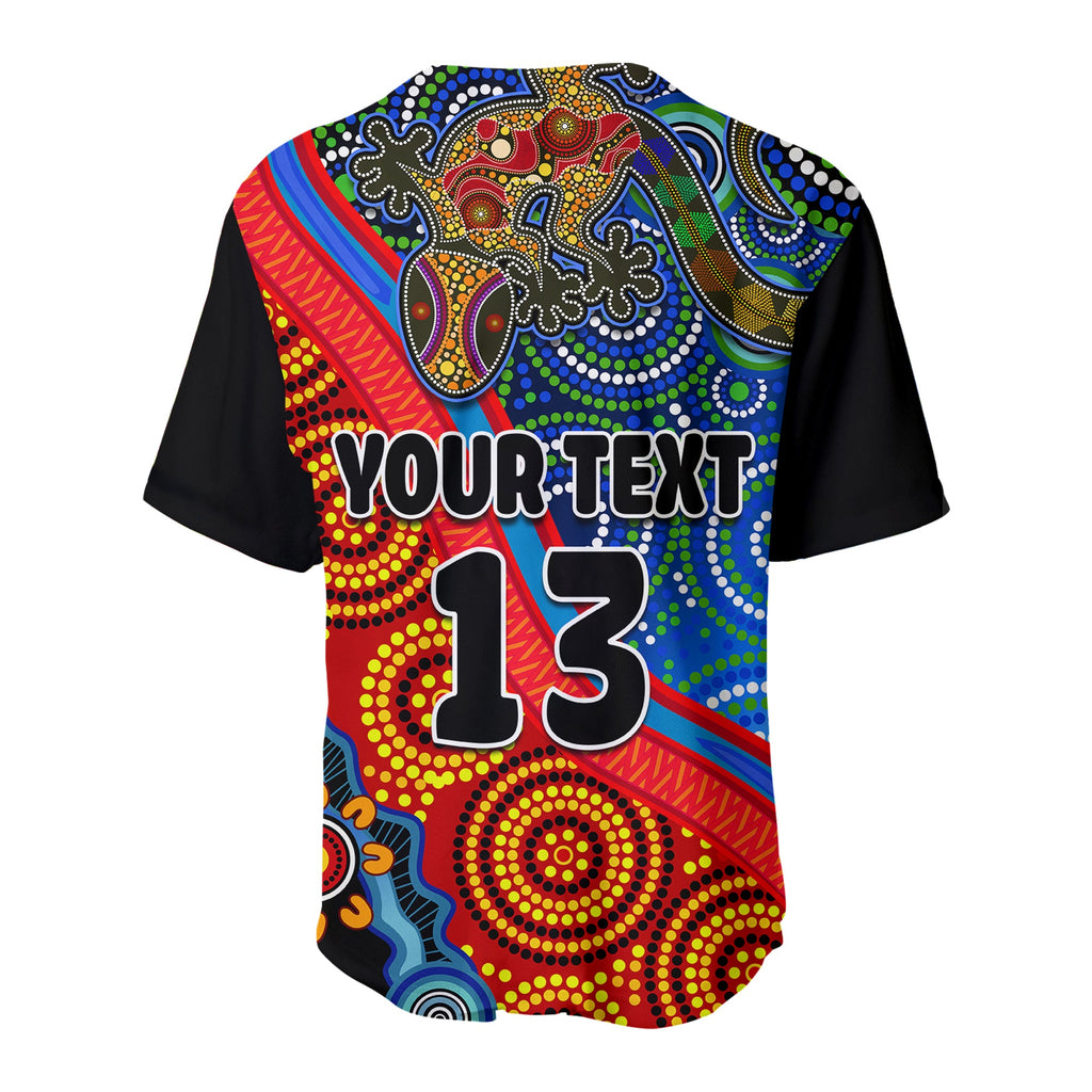 custom-text-and-number-australia-lizard-and-sun-baseball-jersey-aboriginal-art-speical