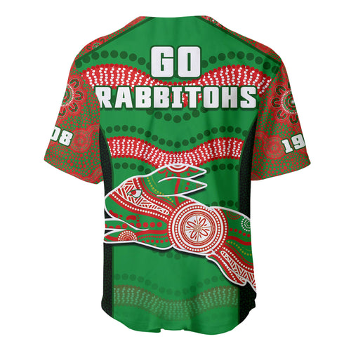 rabbitohs-rugby-baseball-jersey-souths-1908-aboriginal-dot-painting-go-bunnies