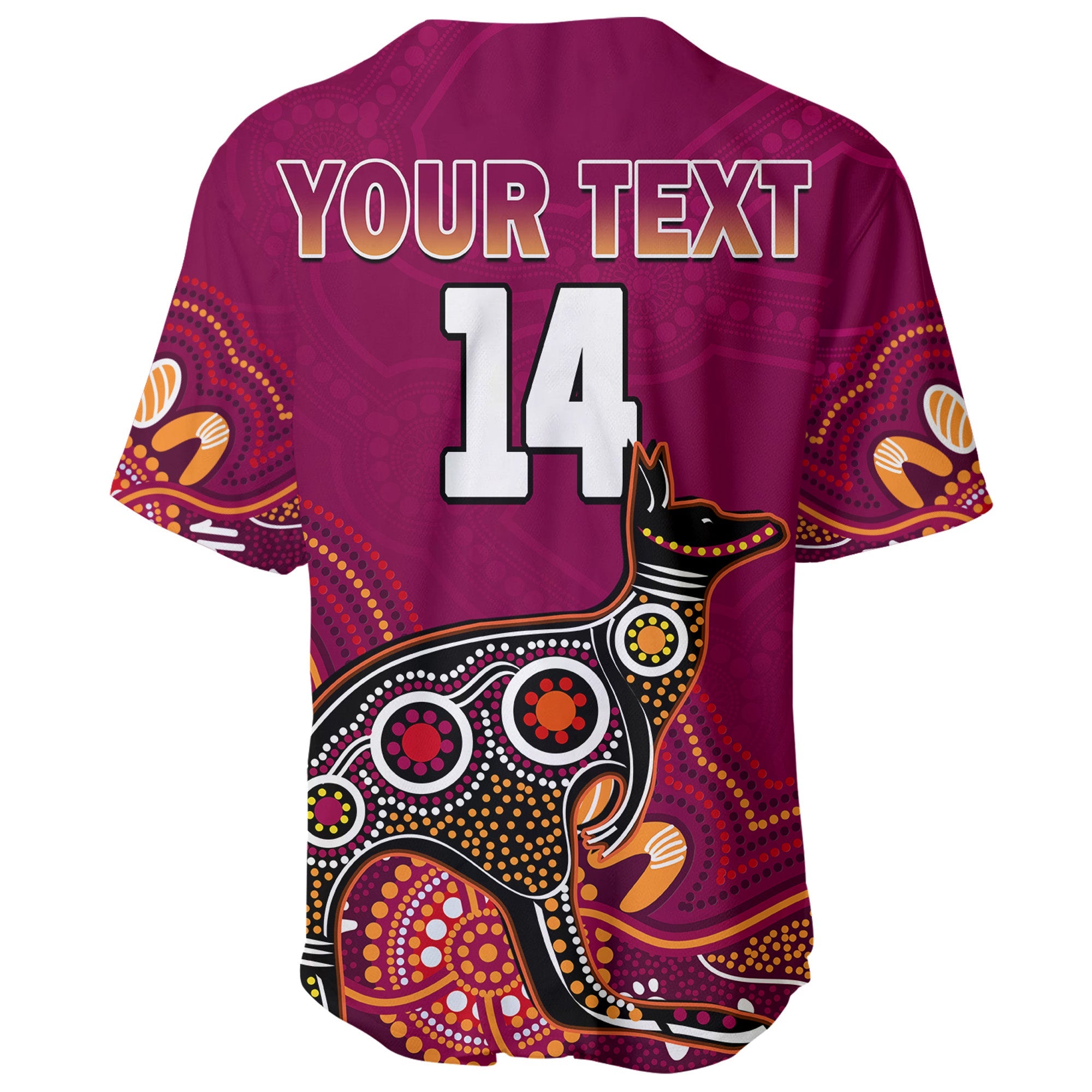 custom-text-and-number-maroons-rugby-baseball-jersey-queensland-kangaroo-aboriginal-dot-paintings