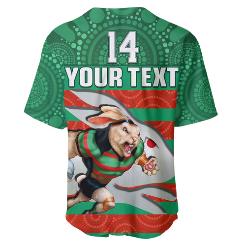 custom-text-and-number-rabbitohs-rugby-baseball-jersey-aboriginal-dot-painting-glory-glory-sporty-style