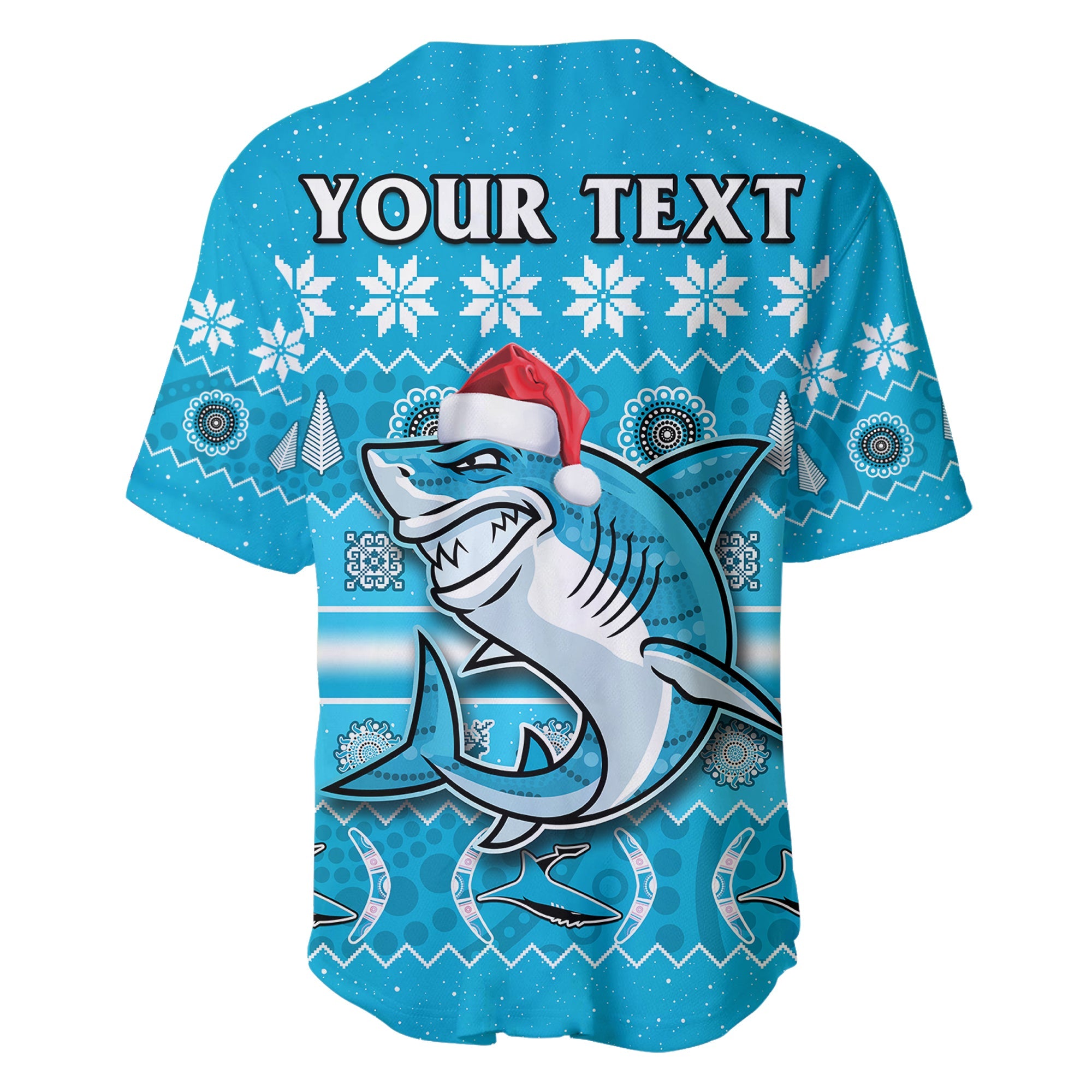 custom-personalised-sharks-christmas-baseball-jersey-cronulla-sutherland-aboriginal-art-merry-xmas
