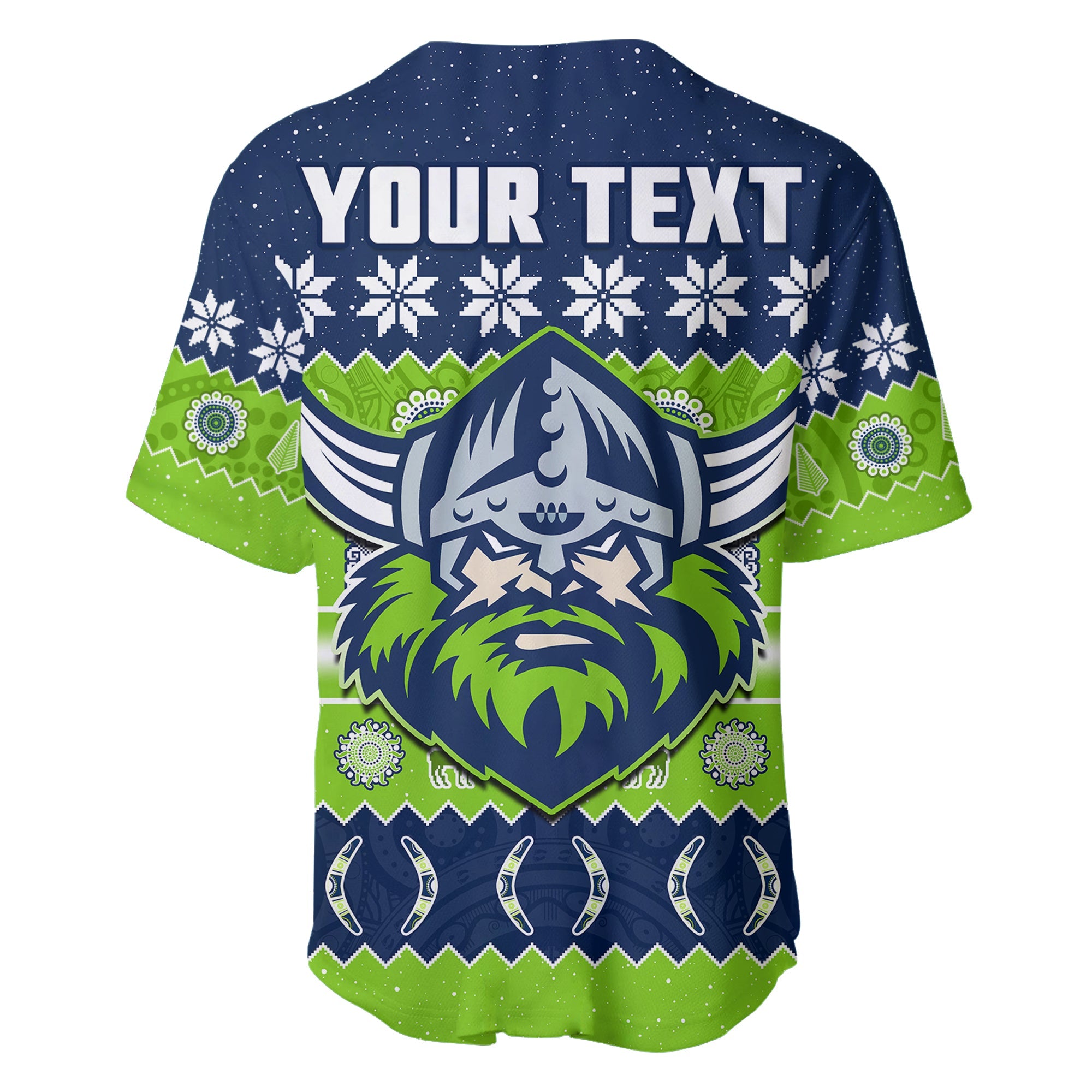 custom-personalised-raiders-christmas-baseball-jersey-the-green-machine-aboriginal-art-merry-xmas