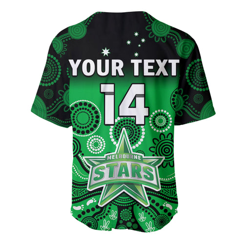 custom-text-and-number-stars-cricket-baseball-jersey-melbourne-team-green-gradient-aboriginal-art