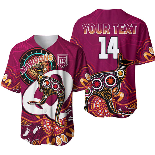 custom-text-and-number-maroons-rugby-baseball-jersey-queensland-kangaroo-aboriginal-dot-paintings