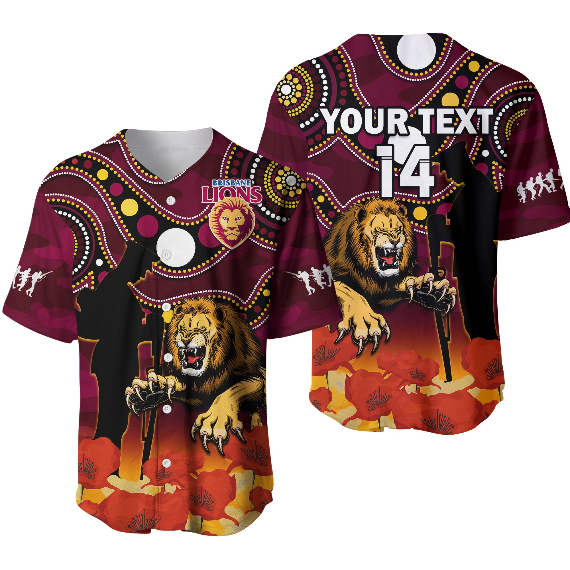 custom-text-and-number-brisbane-lions-football-anzac-2023-baseball-jersey-aboriginal-mix-poppy-camouflage-ver01