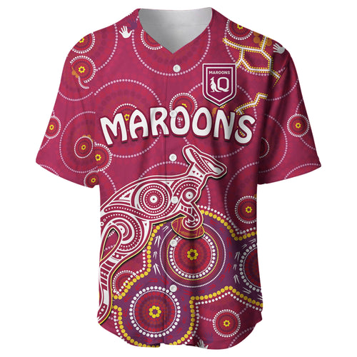 custom-text-and-number-maroons-rugby-baseball-jersey-kangaroo-indigenous-pattern-unique-version
