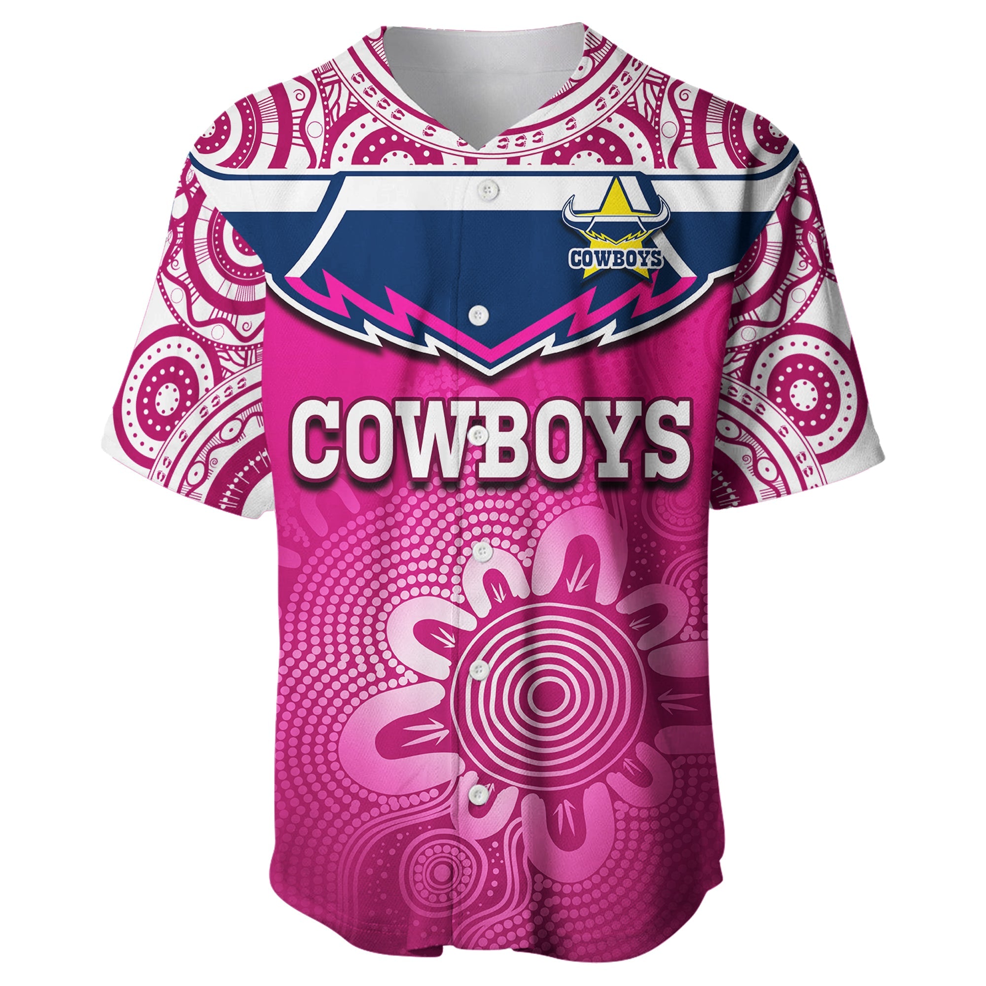 custom-text-and-number-cowboys-rugby-baseball-jersey-aboriginal-pattern-pink-version