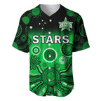 custom-text-and-number-stars-cricket-baseball-jersey-melbourne-team-green-gradient-aboriginal-art
