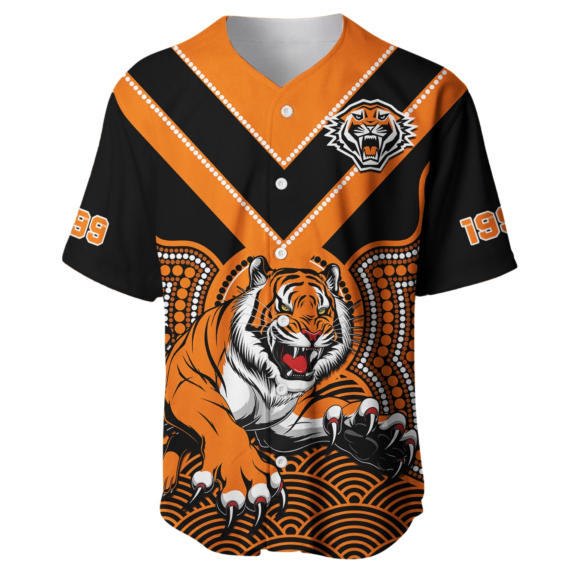 custom-text-and-number-wests-tigers-rugby-baseball-jersey-indigenous-black-artsy