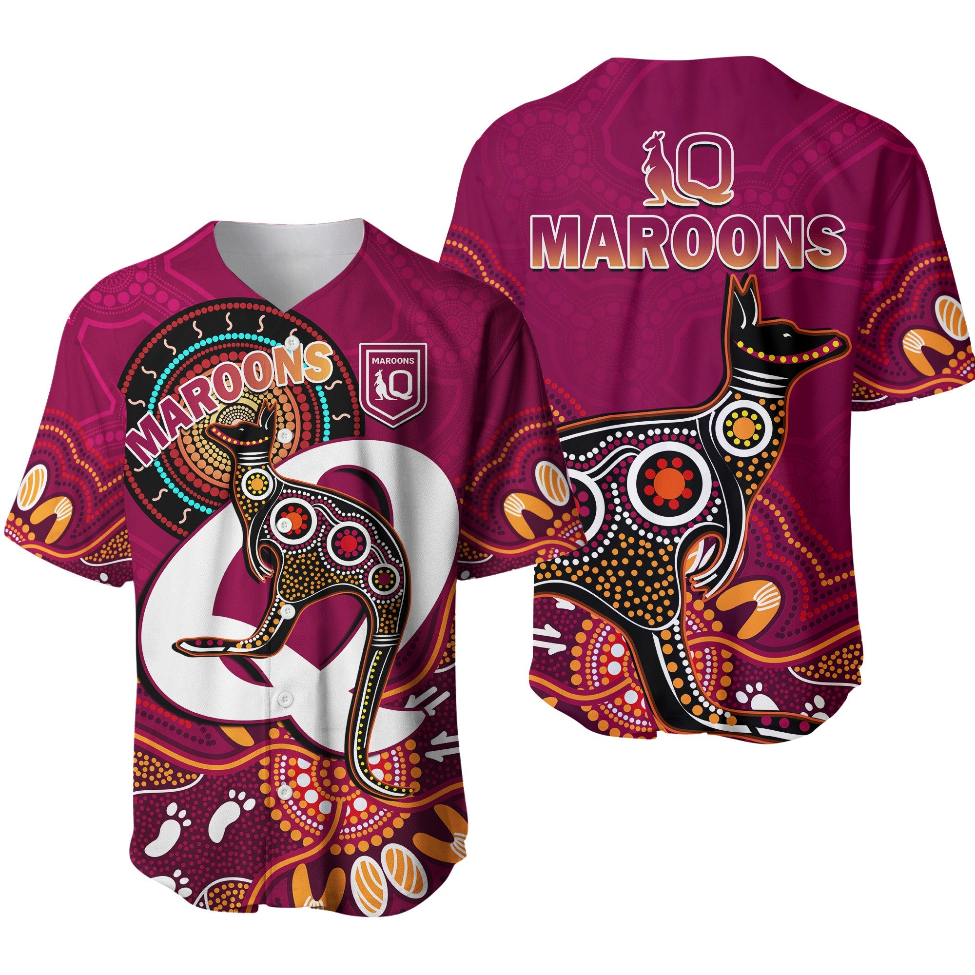 maroons-rugby-baseball-jersey-queensland-kangaroo-aboriginal-dot-paintings