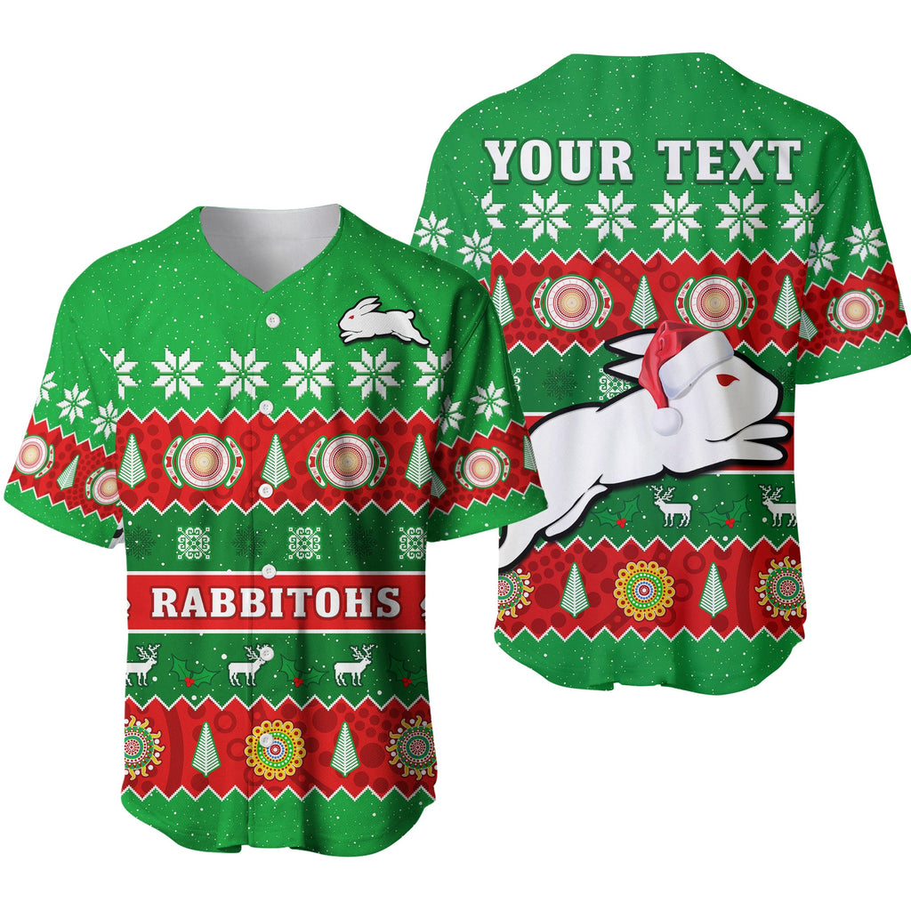custom-personalised-rabbitohs-christmas-baseball-jersey-souths-aboriginal-art-merry-xmas