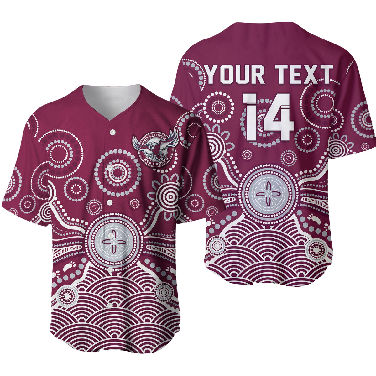 custom-text-and-number-sea-eagles-baseball-jersey-manly-warringah-1946-indigenous-painting