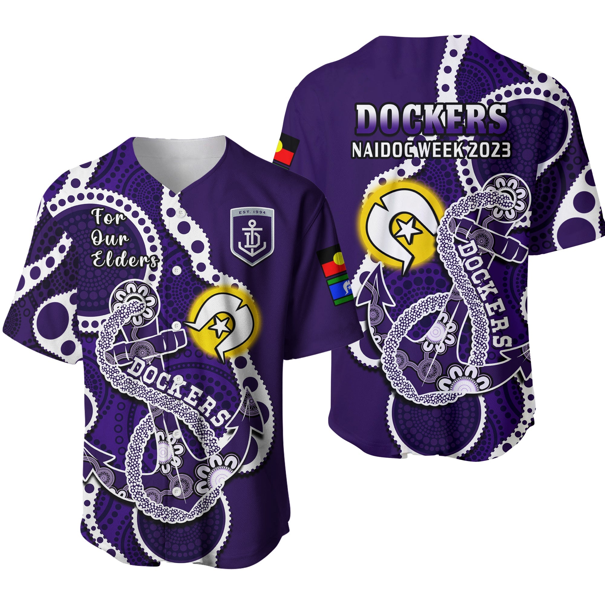 fremantle-football-naidoc-2023-baseball-jersey-dockers-for-our-elders-indigenous-art-ver01