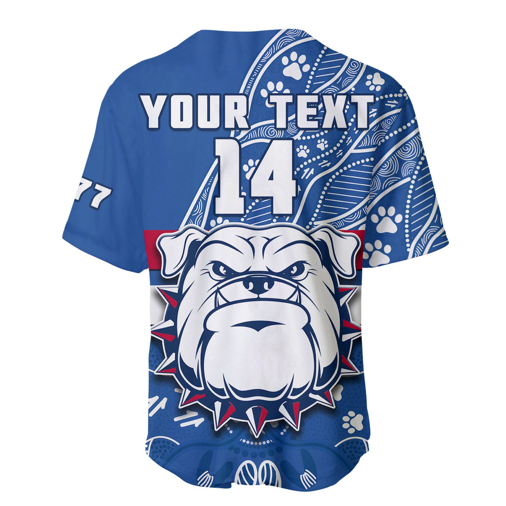 custom-text-and-number-bulldogs-football-baseball-jersey-scraggers-1877-aboriginal-dot-painting-newest-version