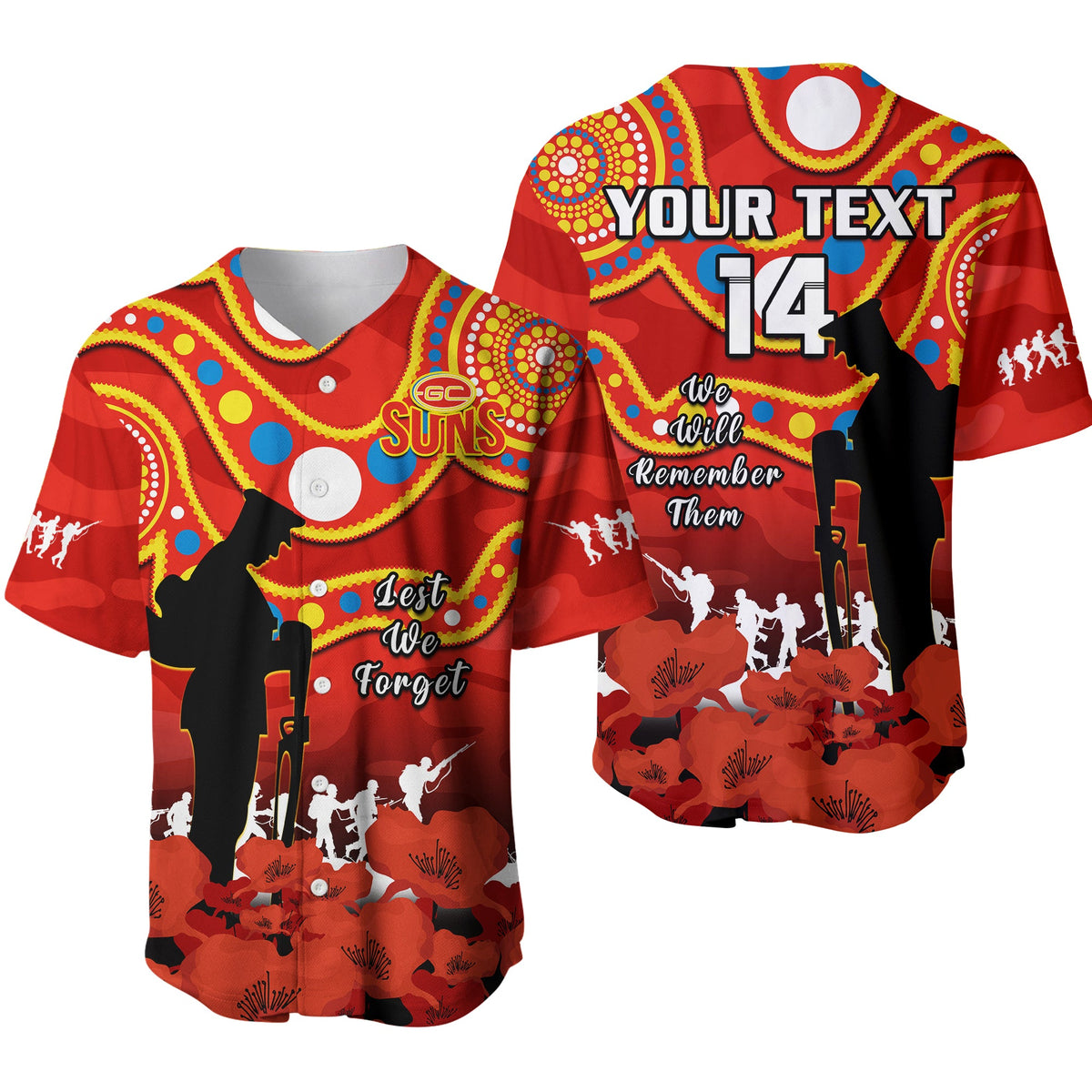 custom-text-and-number-gold-coast-football-anzac-2023-baseball-jersey-suns-aboriginal-mix-poppy-camouflage-ver01