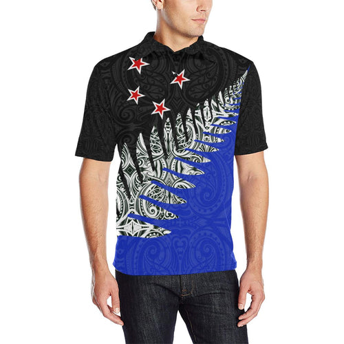 maori-fern-black-and-blue-polo-t-shirt