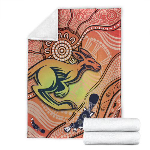 kangaroos-indigenous-premium-blanket-beautiful-life