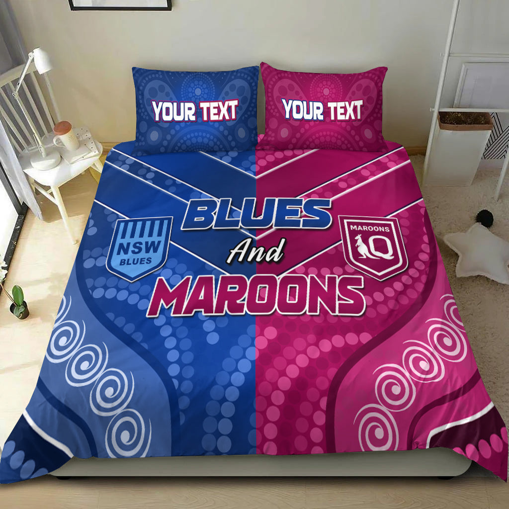 custom-personalised-blues-and-maroons-rugby-bedding-set-origin-nsw-combine-queensland-aboriginal-australian-lt13