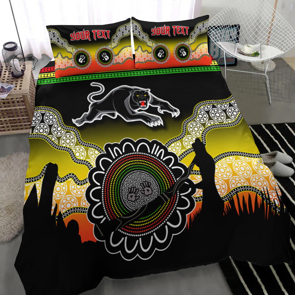 custom-personalised-panthers-bedding-set-go-the-mighty-penrith-aboriginal