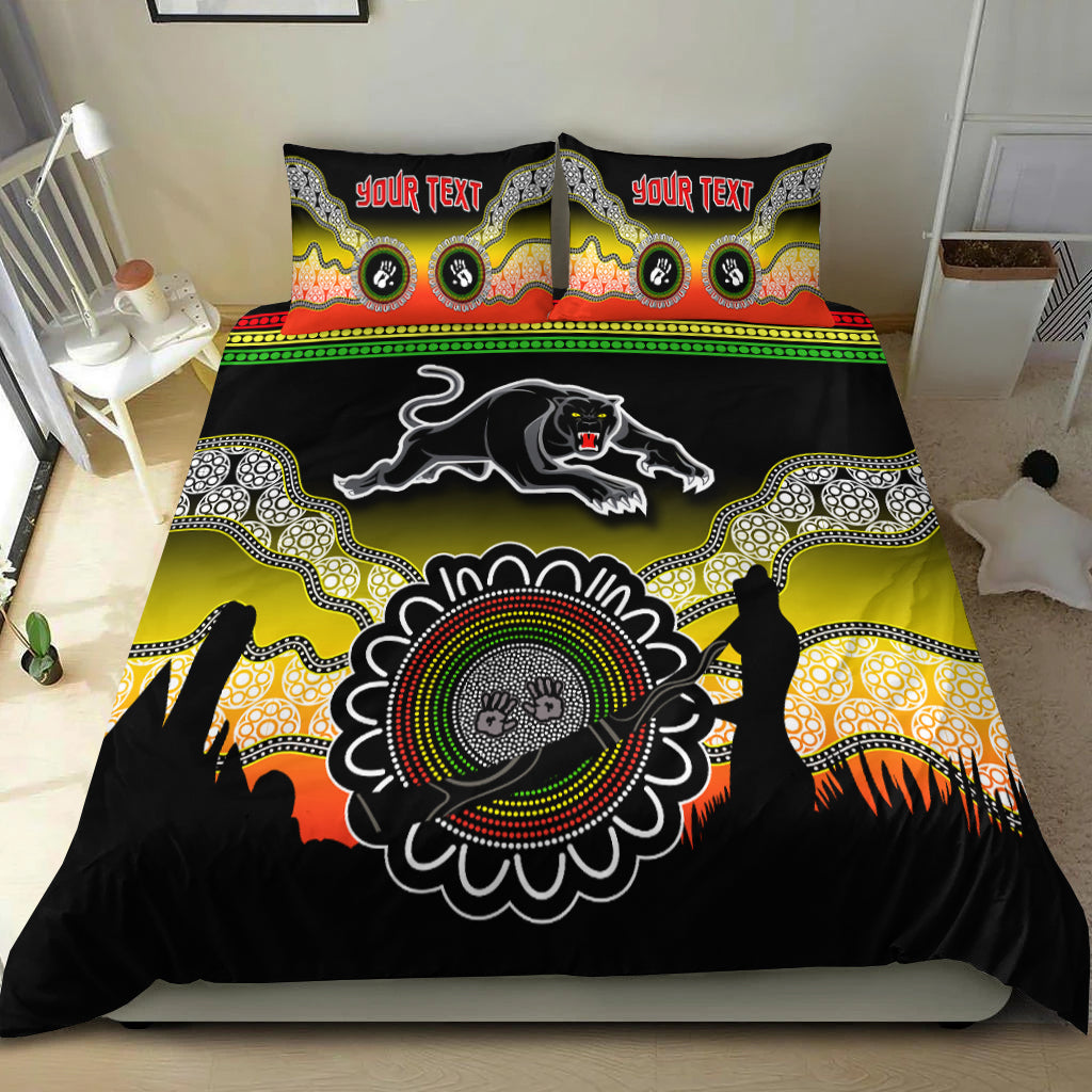 custom-personalised-panthers-bedding-set-go-the-mighty-penrith-aboriginal