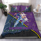 Personalized Melbourne Storm Edition Bedding Set- NRL Metal LT10