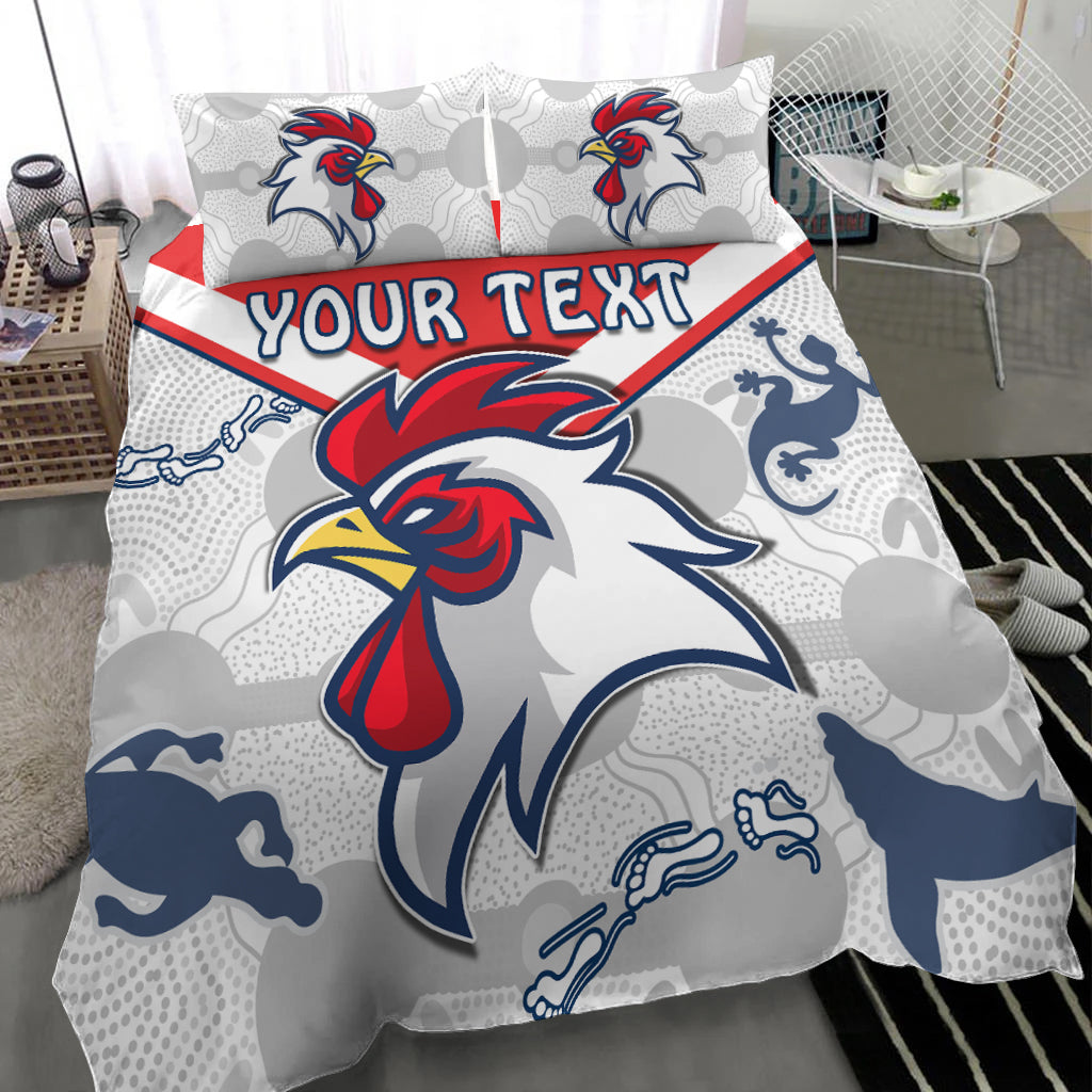 custom-personalised-roosters-bedding-set-sydney-indigenous-version-white