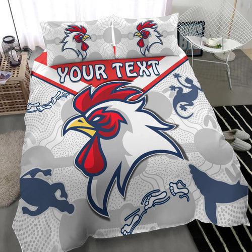 custom-personalised-roosters-bedding-set-sydney-indigenous-version-white