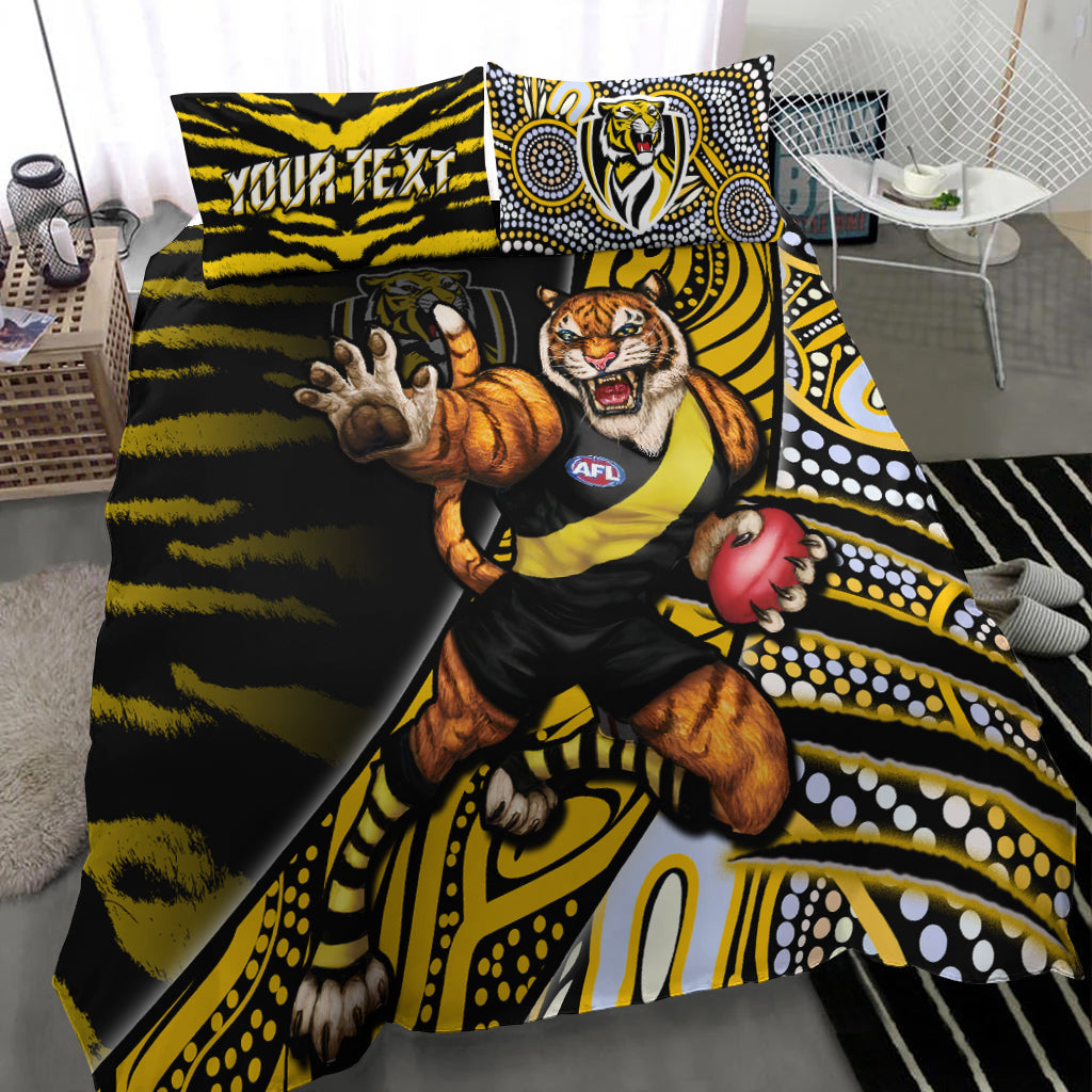 custom-personalised-richmond-football-bedding-set-aboriginal-go-the-tigers-mascot