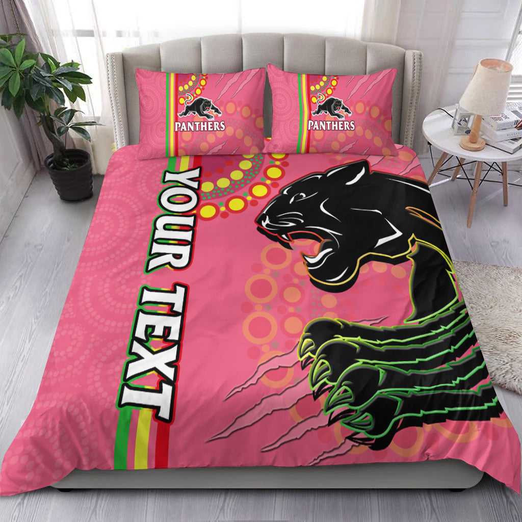 custom-personalised-panthers-rugby-bedding-set-the-mountain-men-aboriginal-art-dynamic-pink-version