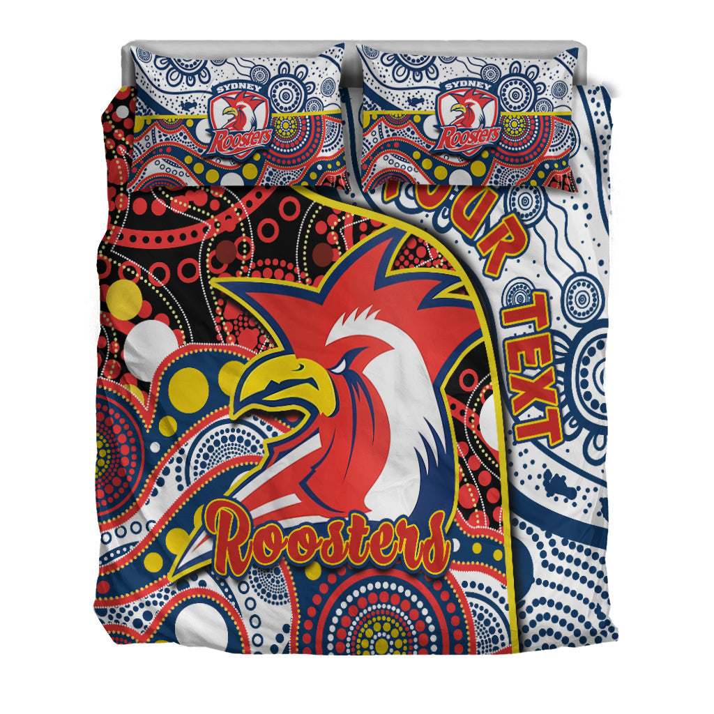 custom-personalised-roosters-rugby-bedding-set-easts-1908-aboriginal-artsy-premiers
