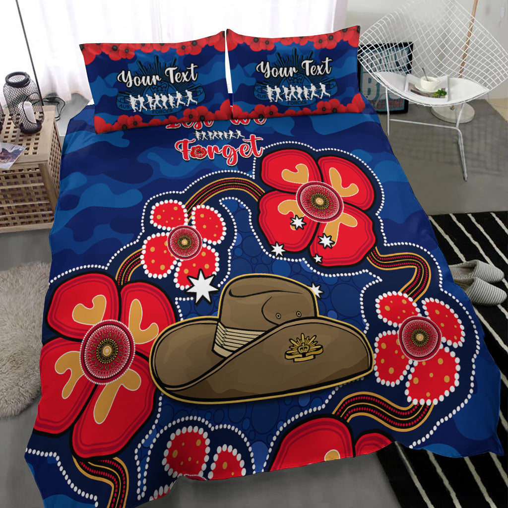 custom-personalised-australia-anzac-bedding-set-lest-we-forget-camouflage-mix-aboriginal-poppies-and-slouch-hat