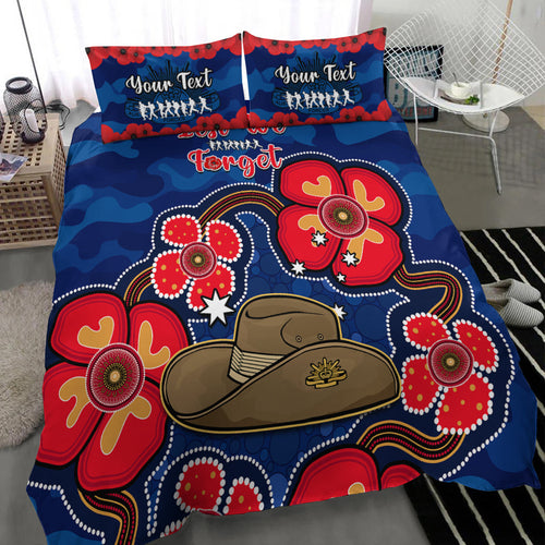 custom-personalised-australia-anzac-bedding-set-lest-we-forget-camouflage-mix-aboriginal-poppies-and-slouch-hat