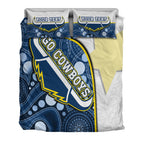 custom-personalised-cowboys-rugby-bedding-set-indigenous-pattern-2022-premiers-sporty-style