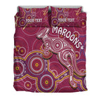 custom-personalised-maroons-rugby-bedding-set-kangaroo-indigenous-pattern-unique-version