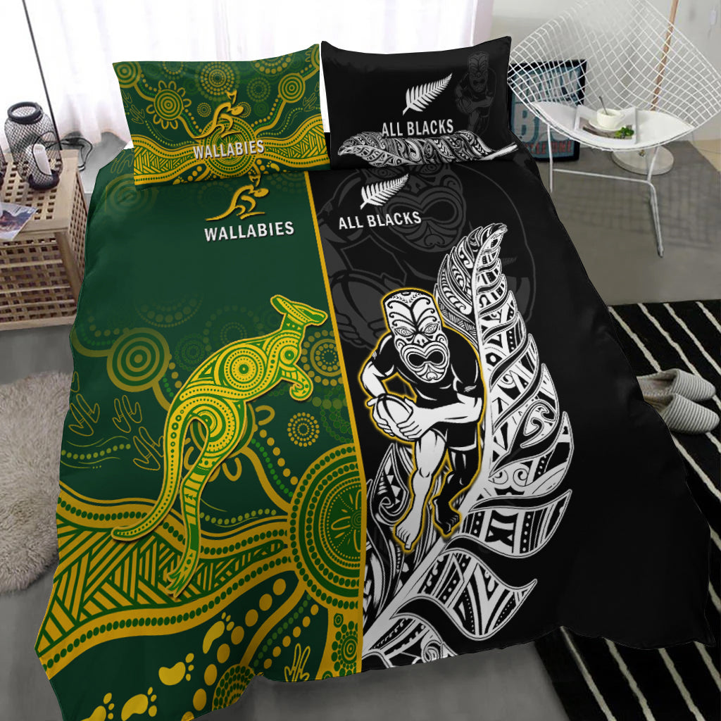 australia-rugby-mix-aotearoa-rugby-bedding-set-wallabies-all-black-special-version