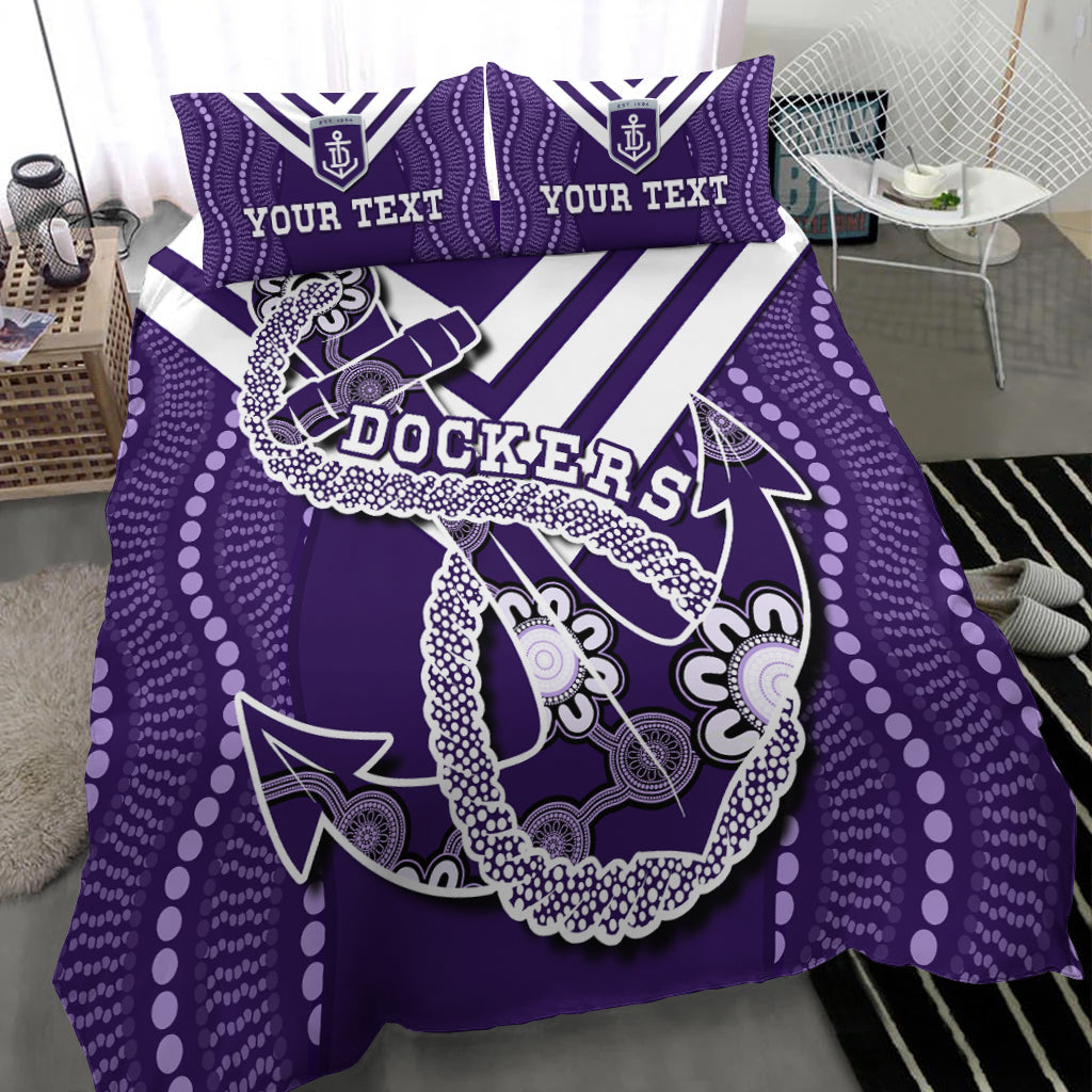 custom-personalised-dockers-football-bedding-set-fremantle-anchor-mix-aboriginal-pattern-dynamic-style