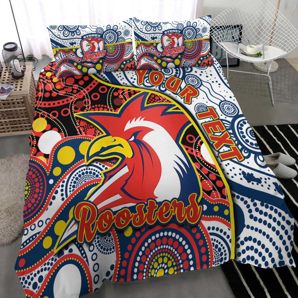 custom-personalised-roosters-rugby-bedding-set-easts-1908-aboriginal-artsy-premiers